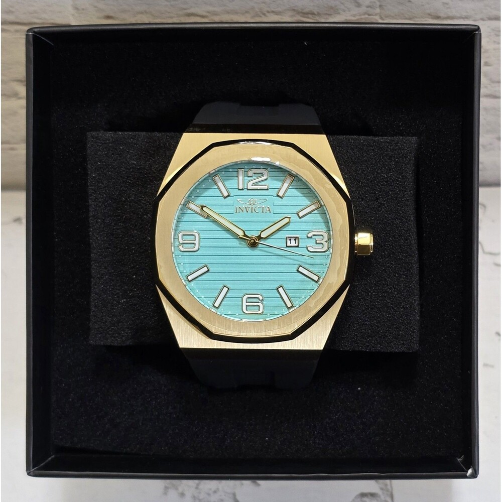 Invicta Huracan Men's Watch 48mm Turquoise Dial Black Strap 69828 Brand New